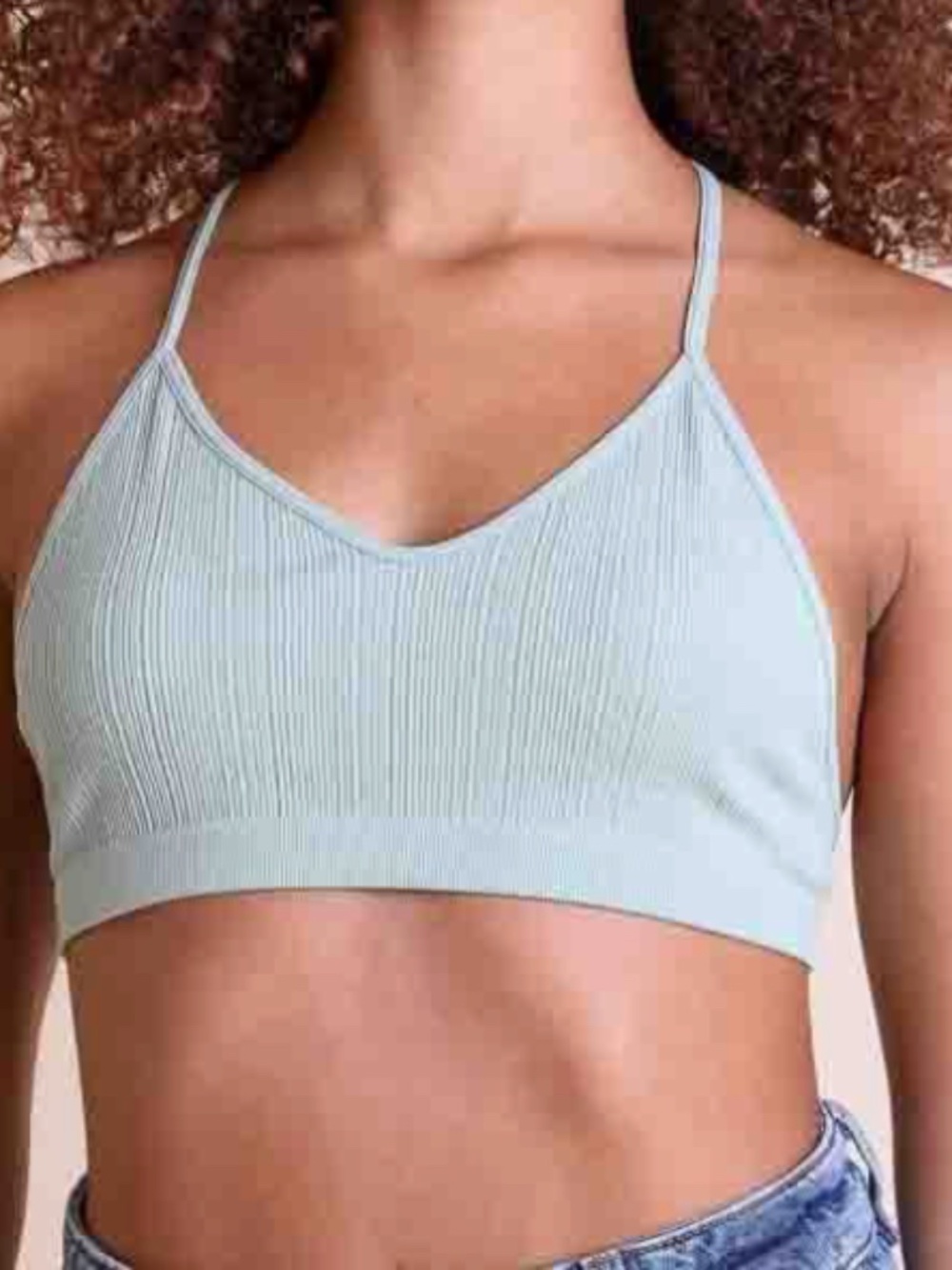 Boho minimalist racerback bralette floral - Picture 8 of 11